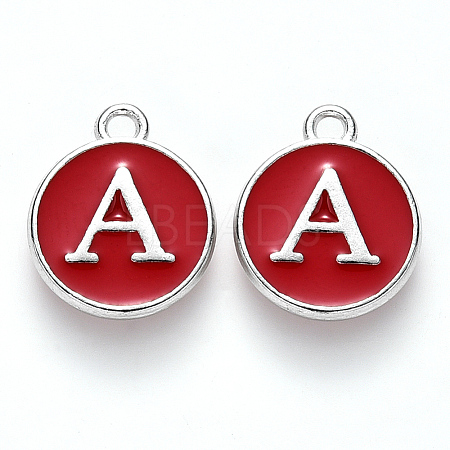 Platinum Plated Alloy Enamel Charms LS-ENAM-S118-03A-P-1