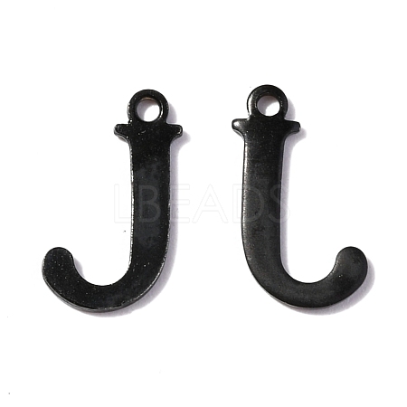 304 Stainless Steel Alphabet Charms STAS-H122-J-EB-1