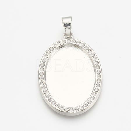 Alloy Pendant Cabochon Settings X-PALLOY-S108-03P-1