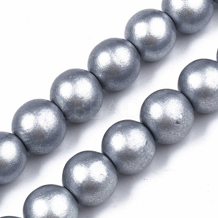 Spray Painted Natural Wood Beads Strands WOOD-S053-59B-1