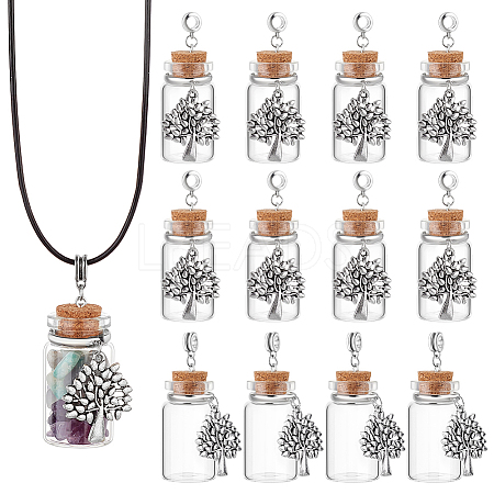 20Pcs Alloy Glass Bottle European Dangle Charms PALLOY-GA0001-14-1