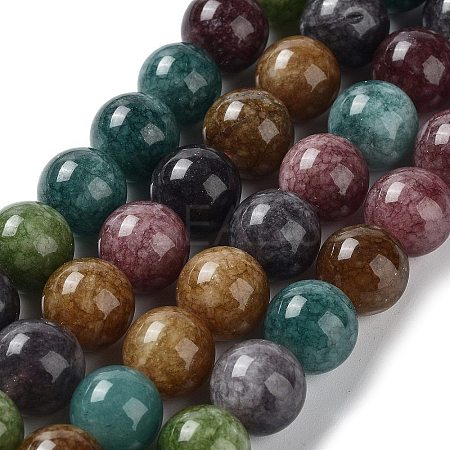 Dyed Natural Malaysia Jade Beads Strands G-G021-01D-02-1