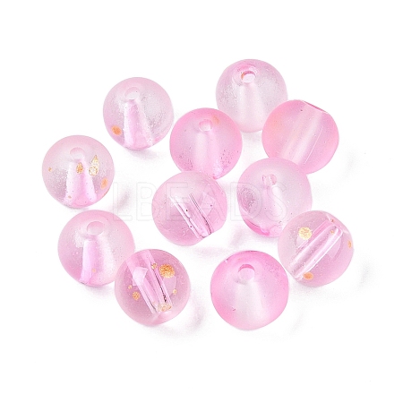 Frosted Baking Painted Glass Beads DGLA-N005-8mm-03-1