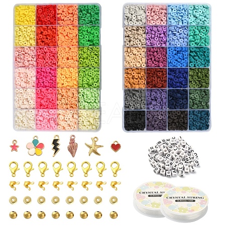 DIY Heishi Surfer Bracelet Making Kit DIY-YW0005-86-1