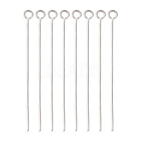 Stainless Steel Eye Pin Jewelry Findings X-STAS-E013-0.6x40mm-1