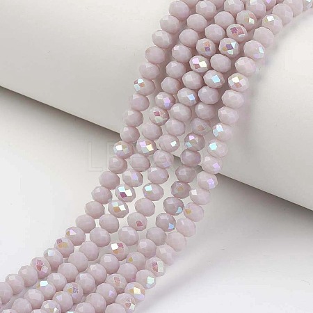 Electroplate Opaque Solid Color Glass Beads Strands LS-EGLA-A034-P1mm-L08-1