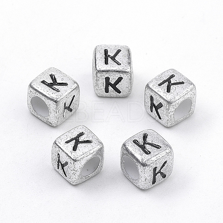 Plated Acrylic Beads X-PB43C9308-K-1