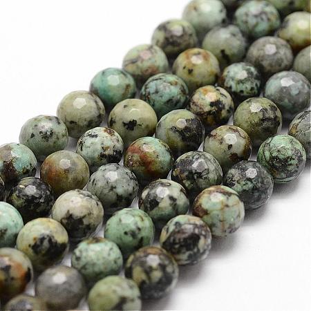 Natural African Turquoise(Jasper) Beads Strands G-D840-15-10mm-1