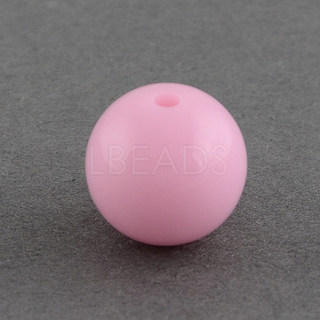 Solid Chunky Bubblegum Acrylic Ball Beads X-SACR-R835-8mm-11-1