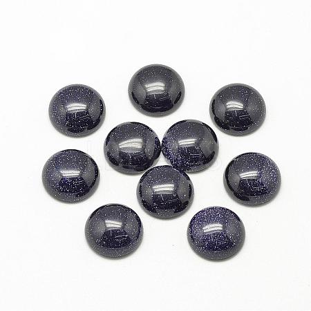 Synthetic Blue Goldstone Cabochons G-R416-10mm-34-1