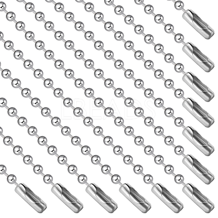 Beebeecraft 24Pcs 304 Stainless Steel Ball Chain Necklace Making NJEW-BBC0001-10B-1