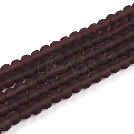 Transparent Glass Beads Strands GLAA-T032-T4mm-MD19-1