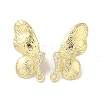 Brass Micro Pave Cubic Zirconia Studs Earring Findings LS-KK-K371-16G-1