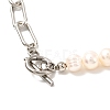 Vintage Natural Pearl Beaded Necklace for Girl Women NJEW-JN03678-5