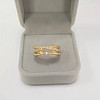Brass Rhinestone Open Cuff Rings for Women FS-WG095AA-03-1