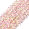 Spray Painted Crackle Glass Beads Strands CCG-Q002-12mm-03-1