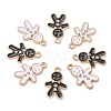 40Pcs 2 Colors Alloy Enamel Pendants ENAM-CJ0002-45-7