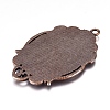 Tibetan Style Pendant Cabochon Settings TIBEP-A22962-R-FF-2