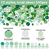 540Pcs 12 Styles Transparent Glass Beads GLAA-SC0003-09-2