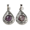 Natural Amethyst Pendants G-Q158-05P-12-1