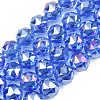 Transparent Electroplate Glass Beads Strands EGLA-N002-34C-B14-1