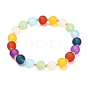Transparent Glass Beads Stretch Bracelets BJEW-JB05656-1