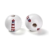 Natural Wood European Beads WOOD-S059-01F-2