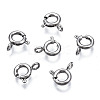 Tarnish Resistant 304 Stainless Steel Spring Ring Clasps STAS-S117-016B-1