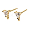 925 Sterling Silver Ear Stud Findings STER-F058-01G-01-1
