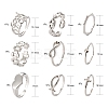 9Pcs 9 Style Brass Cuff Rings RJEW-LS0001-08P-3