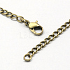 Vintage Iron Twisted Chain Necklace Making for Pocket Watches Design CH-R062-AB-2