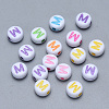 Craft Acrylic Horizontal Hole Letter Beads SACR-S201-11M-1