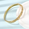304 Stainless Steel Crystal Rhinestone Hinged Cuff Bangles for Women SA-CBA61B8-08G-2