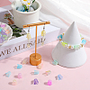 540Pcs 9 Colors Transparent Acrylic Beads Caps TACR-SC0001-34-4