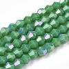 Opaque Solid Color Electroplate Glass Beads Strands EGLA-A039-P2mm-L08-1