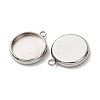 Non-Tarnish 304 Stainless Steel Pendant Cabochon Settings X-STAS-K202-03E-P-1