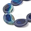 Natural Blue Agate Beads Strands G-P570-B01-01-3
