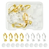 12Pcs 2 Color Brass Clip-on Earring Converters Findings KK-FS0001-31-1