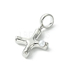 Rack Plating Brass with ABS Plastic Pearl European Dangle Charms KK-G501-02X-P-2