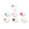 Handmade Polymer Clay Cuff Rings RJEW-JR00917-01-2