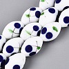 Frosted Handmade Lampwork Beads Strands LAMP-N037-03A-1
