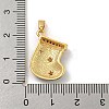 Christmas Brass Micro Pave Cubic Zirconia Pendant KK-H468-02B-03G-3