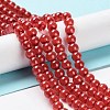 Baking Painted Pearlized Glass Pearl Round Bead Strands HY-XCP0001-13B-2