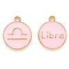 Alloy Enamel Pendants X-ENAM-S124-01A-09K-1