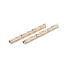 Rack Plating Brass Straight Tube Beads LS-KK-WH0061-03C-G-3