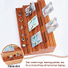 4-Tier Wood Jewelry Earring Display Card Display Risers ODIS-WH0025-179B-02-5
