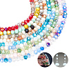 9 Strands 9 Color Electroplate Glass Beads Strands EGLA-AR0001-21-1