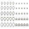 25Pcs 5 Styles 304 Stainless Steel Wire Rope Cable Clip Clamp STAS-PH0007-68-1