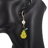Electroplate Glass & 304 Stainless Steel Leverback Dangle Earrings EJEW-MZ00724-01-2