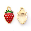 Light Gold Plated Alloy Enamel Pendants X-ENAM-R136-20B-2